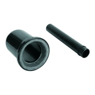 Grohe Garniture d'alimentation et d'évacuation WC 37104 pour WC mural, manchon d'évacuation 110 mm noir
