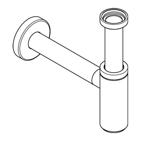 Grohe Geruchsverschluss 1 1/4", Messing, hard graphite gebürstet