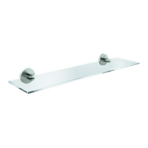 Grohe Glasablage Essentials 53cm, verdeckte Befestigung, supersteel