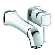 Grohe Grandera Ensemble de montage prêt mitigeur lavabo encastré 2 trous, bec 23,4 cm, chrome