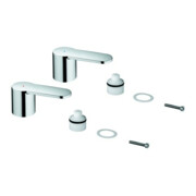 Grohe Griffpaar 48309 Mark. blau/rot für Eurostyle C 3-Loch WT-Batterie chrom