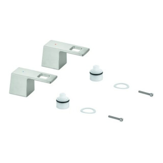 Grohe Griffpaar 48321 für Eurocube 3-L-WT-Batt. Mark. blau/rot supersteel