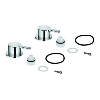 Grohe Griffpaar 48357 Markierung blau/rot für Lineare chrom