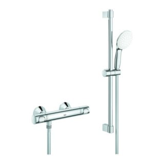 Grohe Grohtherm 500 Mitigeur thermostatique douche 34796_1 avec ensemble douche 600 mm chrome