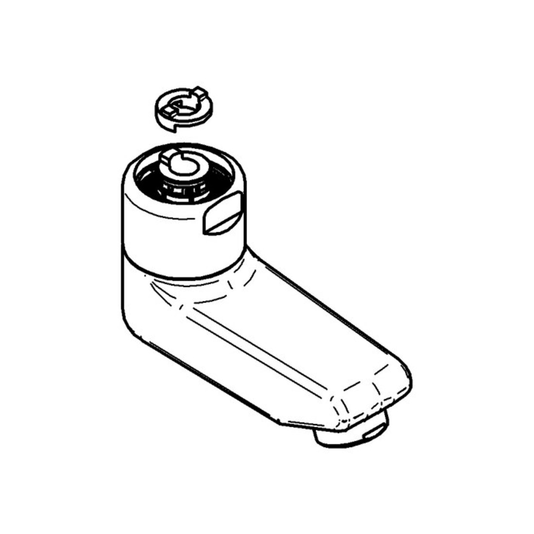 Grohe Gussauslauf 440451 77mm für Eichelberg WT-Wandarmaturen chrom