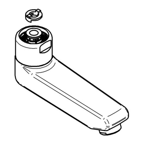 Grohe Gussauslauf 440452 117mm für Eichelberg WT-Wandarmaturen chrom