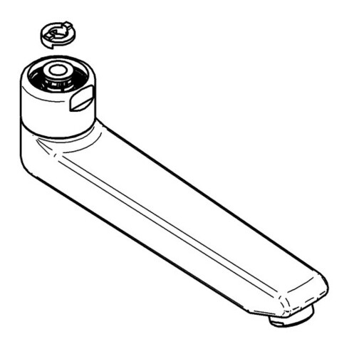 Grohe Gussauslauf 440453 177mm für Eichelberg WT-Wandarmaturen chrom