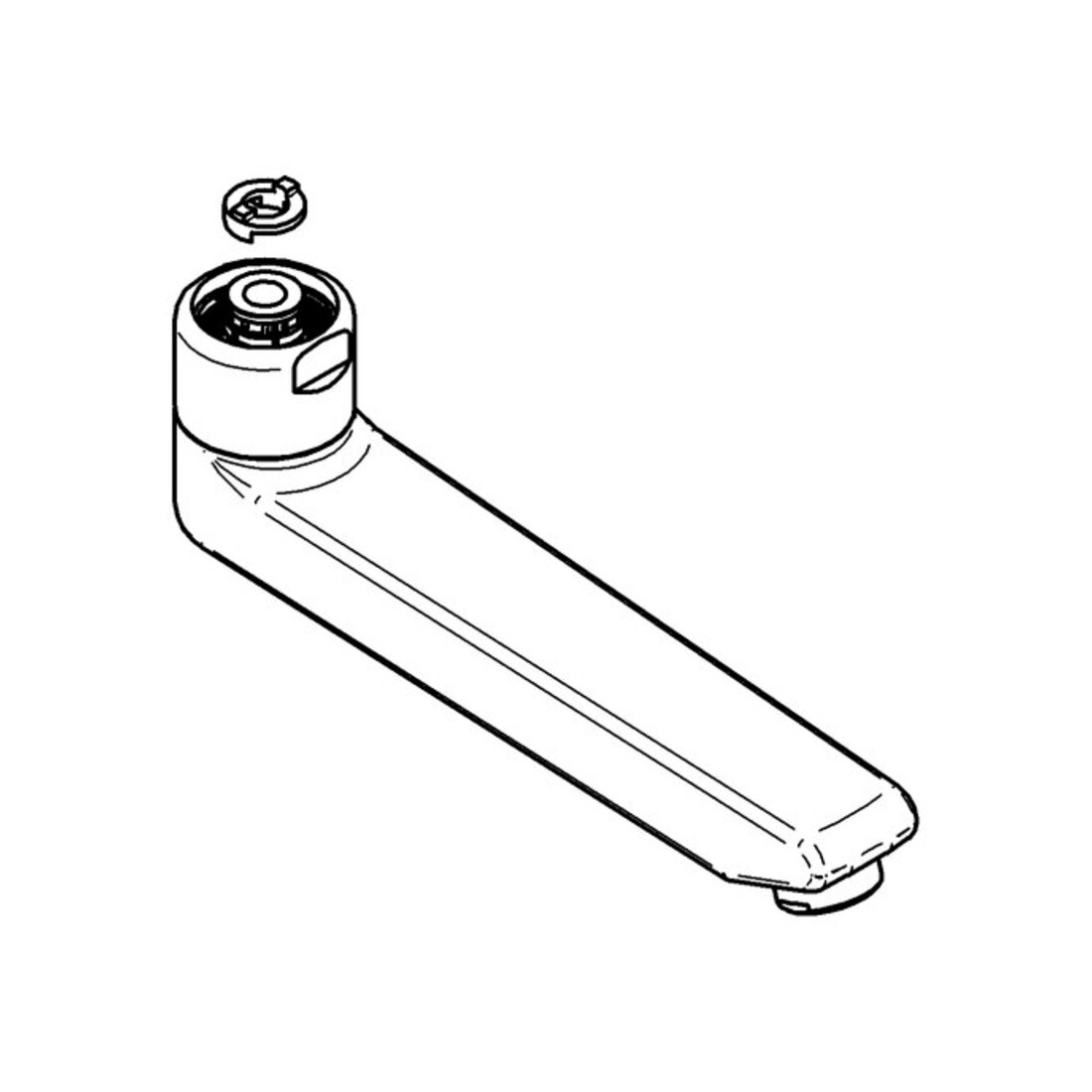 Grohe Gussauslauf 440453 177mm für Eichelberg WT-Wandarmaturen chrom