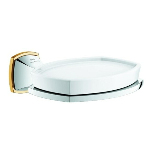 Grohe Halter Grandera mit Keramik-Seifenschale, chrom/gold