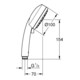 Grohe Handbrause 100 COSMOPOLITAN TEMPESTA 5,7 l/min 2 Strahlarten Rain, Jet chrom-5
