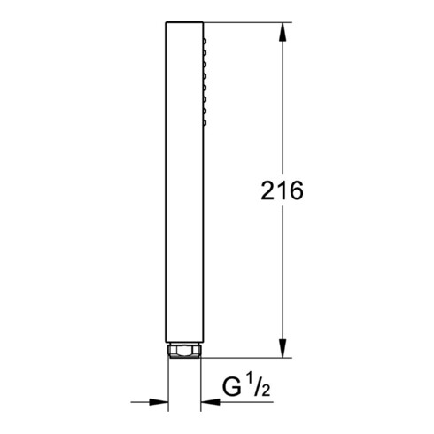 Grohe Handbrause CUBE+ STICK EUPHORIA mit Durchflusskonstanthalter 9,5 l/min chrom