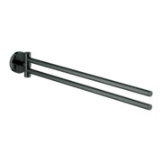 Grohe Handtuchhalter Essentials 2-arm, schwenkbar, 43,9cm, hard graphite