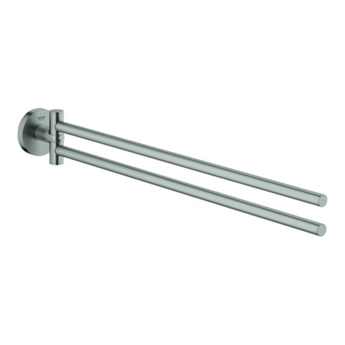 Grohe Handtuchhalter ESSENTIALS 2-armig, schwenkbar, 449 mm supersteel