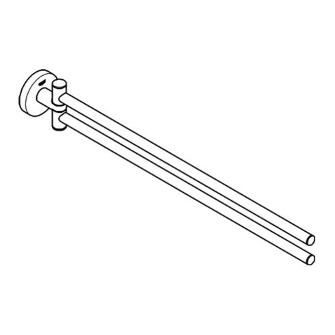 Grohe Handtuchhalter ESSENTIALS 2-armig, schwenkbar, 449 mm supersteel
