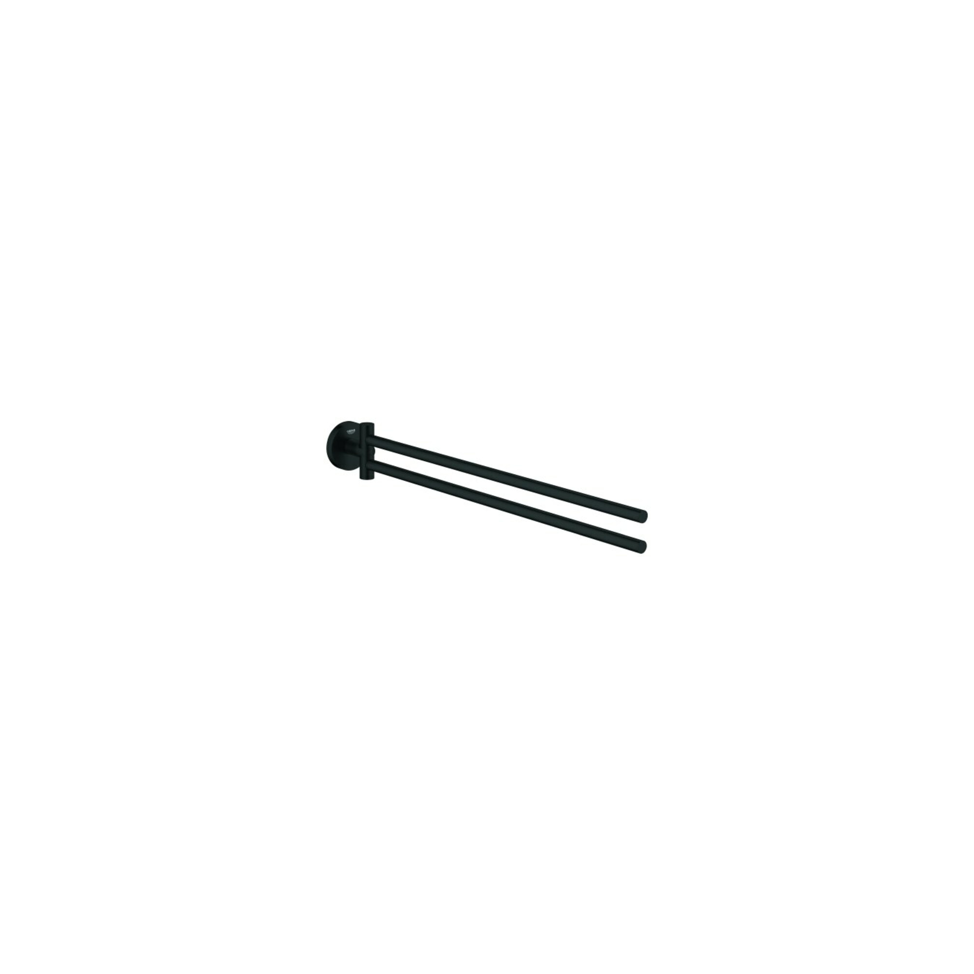 Grohe Handtuchhalter Essentials 43,9cm, 2-armig, schwenkbar, matt black