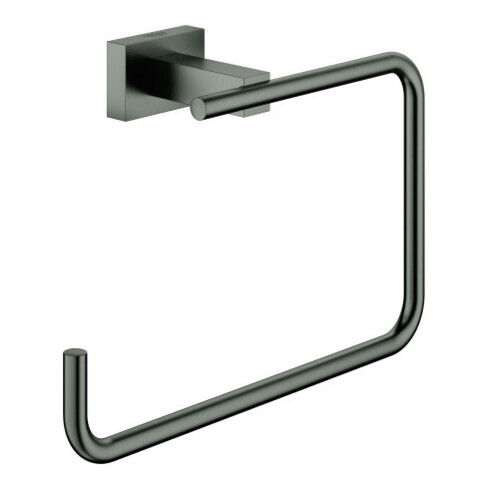 Grohe Handtuchring Essentials Cube verd. Befestig., hard graphite gebürstet