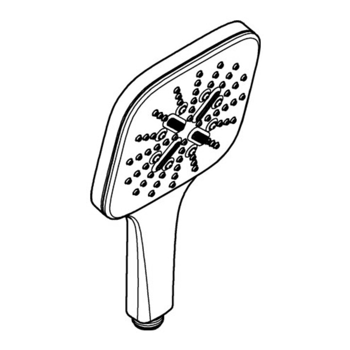 Grohe HB Rainshower SmartActive 130 Cube 3 jets, débit 9,5 l/min, blanc mat