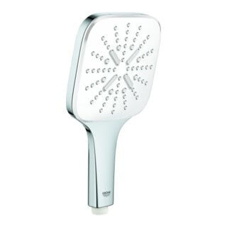 Grohe HBR Rainshower SmartActive130 Cube blanc lune, 3 types de jets