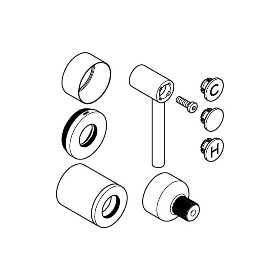 Grohe Hebelgriff 18027_3 für Atrio 2 STK supersteel