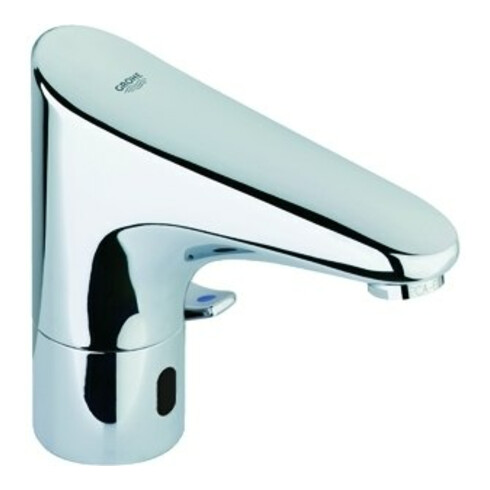 Grohe Infrarot-Waschtischarmatur Europlus E chrom, Steckertrafo und Mischung
