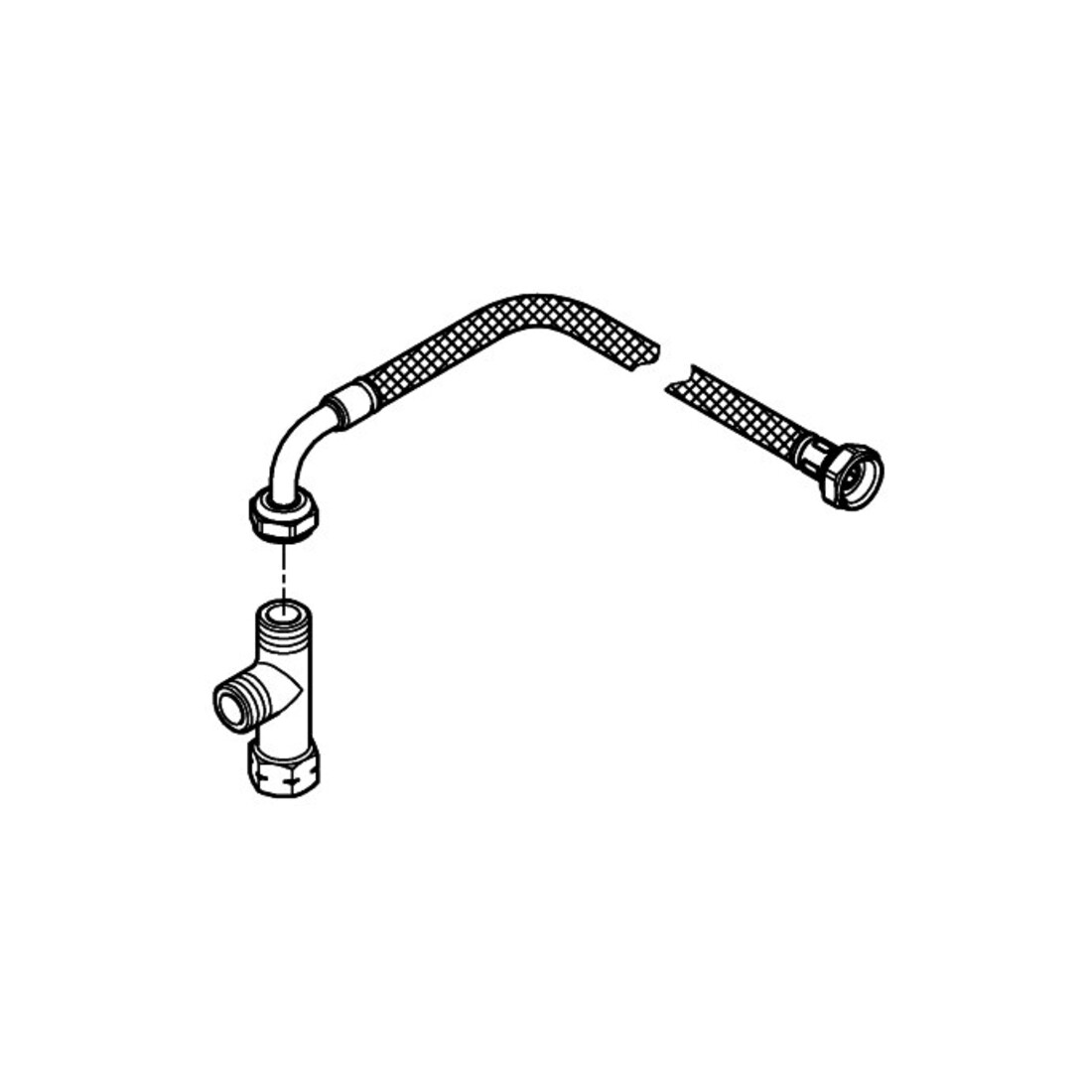 Grohe Installationsset Bau Keramik m Schl. u T-Stück, für Dusch-WC-Aufsatz