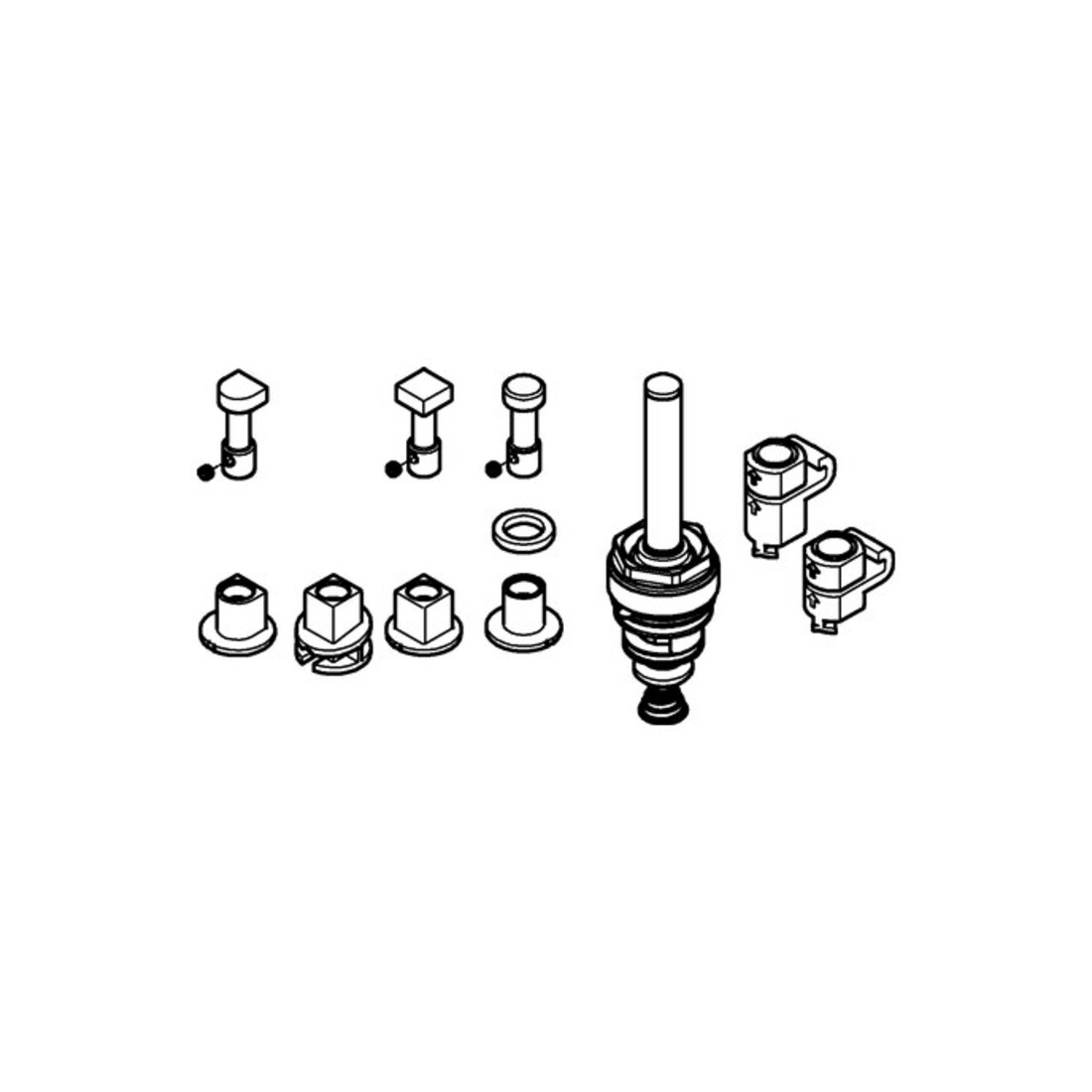 Grohe Inverseur 48442 pour UP-EHM baignoire graphite dur brossé
