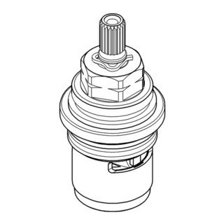 Grohe Keramik-Oberteil DN 20, Anschlag rechts