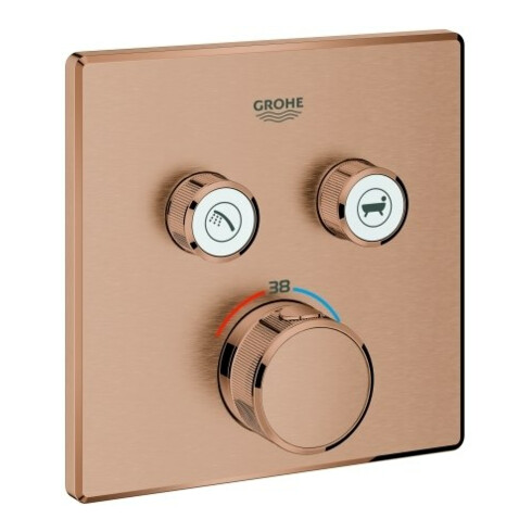 Grohe Kit complet Grohtherm Smartcontrol avec soleil, angle, encastré, UP-THM, 2 vannes d'arrêt