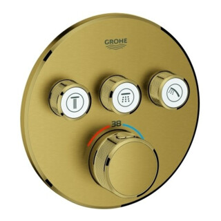 Grohe Kit complet Grohtherm Smartcontrol C sunr, rond, encastré, 3 vannes d'arrêt