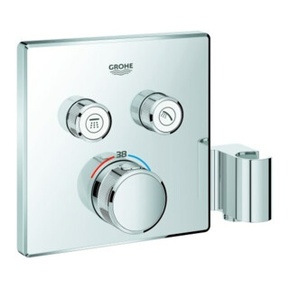 Grohe Kit complet Grohtherm Smartcontrol chrome, angle, encastré, 2 vannes, maintien int.