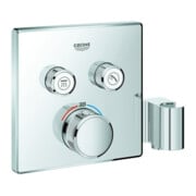 Grohe Kit complet Grohtherm Smartcontrol chrome, angle, encastré, 2 vannes, maintien int.