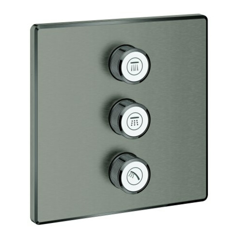 Grohe Kit complet Grohtherm Smartcontrol hd graph. mat, angle, 3-fcts, valve encastrée