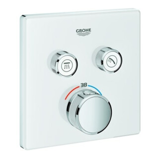 Grohe Kit complet Grohtherm Smartcontrol lune bl., coin, UP-THM, 2 vannes d'arrêt