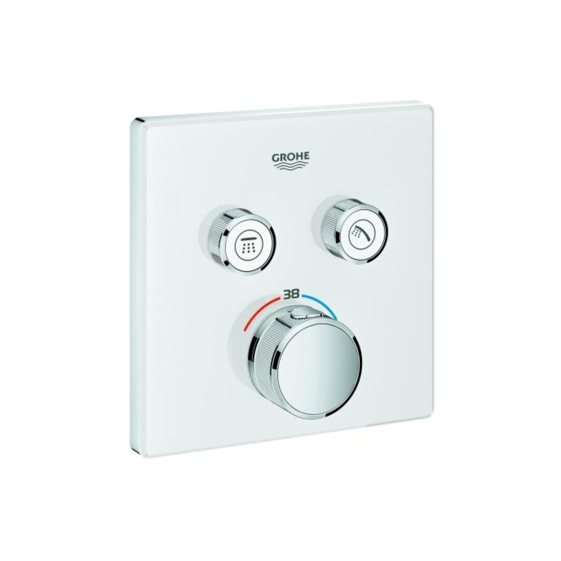 Grohe Kit complet Grohtherm Smartcontrol lune bl., coin, UP-THM, 2 vannes d'arrêt