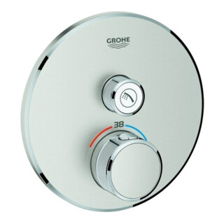Grohe Kit complet Grohtherm Smartcontrol superposé, rond, UP-THM, 1 vanne d'arrêt