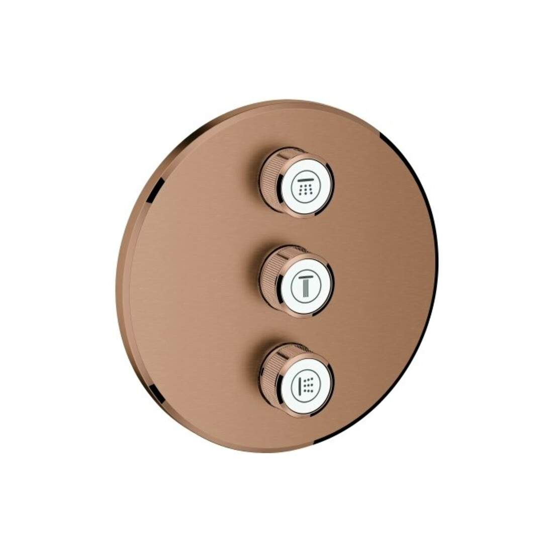 Grohe Kit complet Grohtherm Smartcontrol w suns brossé, rond, valve encastrée 3 voies