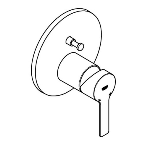 Grohe Kit de montage complet Mitigeur monocommande encastré pour baignoire Lineare, supersteel