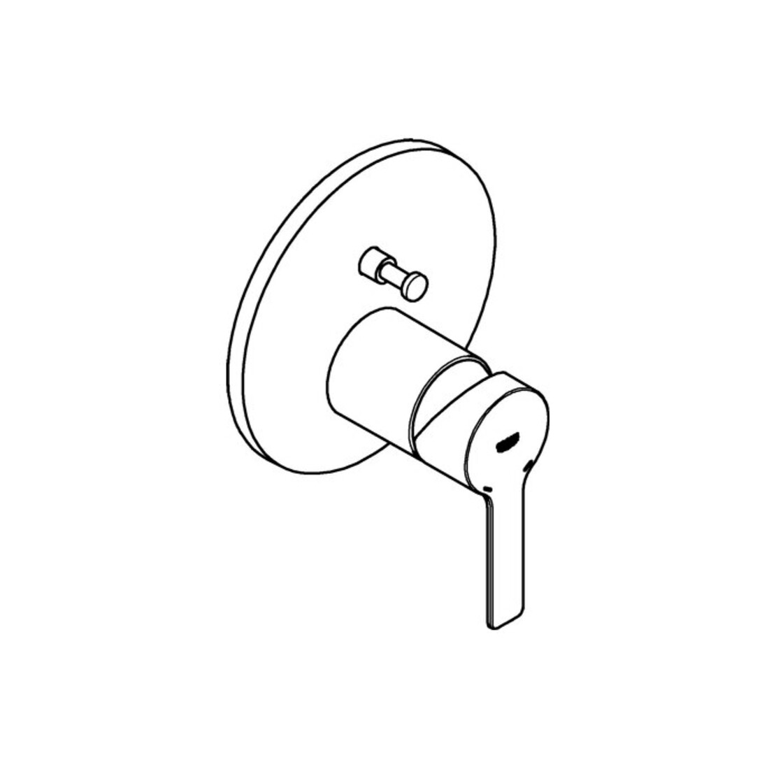 Grohe Kit de montage complet Mitigeur monocommande encastré pour baignoire Lineare, supersteel