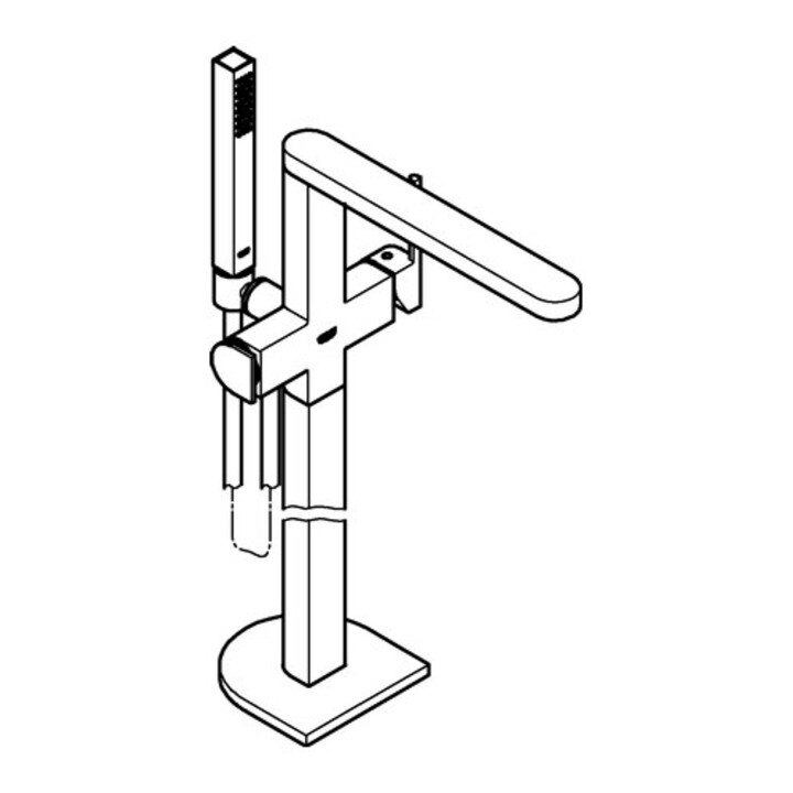 Grohe Kit de montage complet PLUS Mitigeur baignoire encastré 1/2", montage au sol, chrome