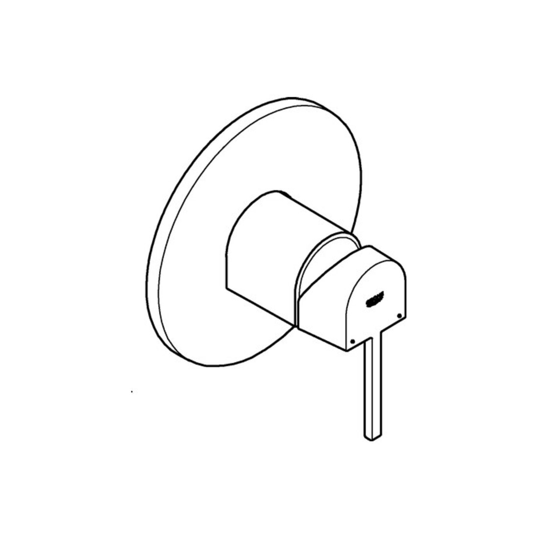 Grohe Kit de montage complet PLUS Mitigeur monocommande douche encastré, chrome