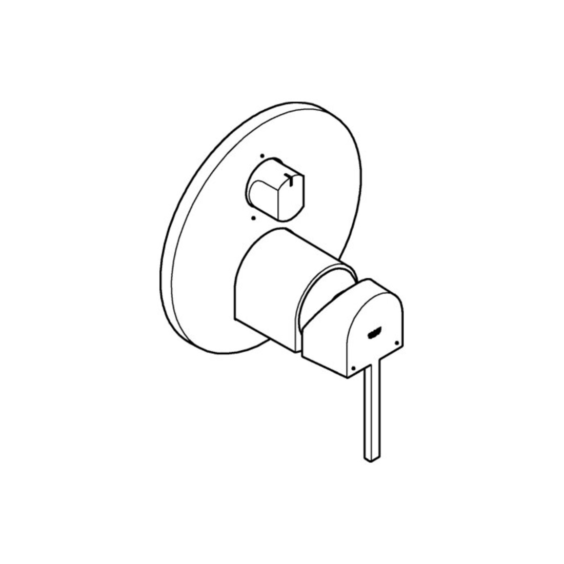 Grohe Kit de montage complet PLUS UP-EHM, dérivation 3 voies, chrome