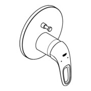 Grohe Kit de montage Eurostyle UP-WA.-EHM, levier métal chromé, blanc-4