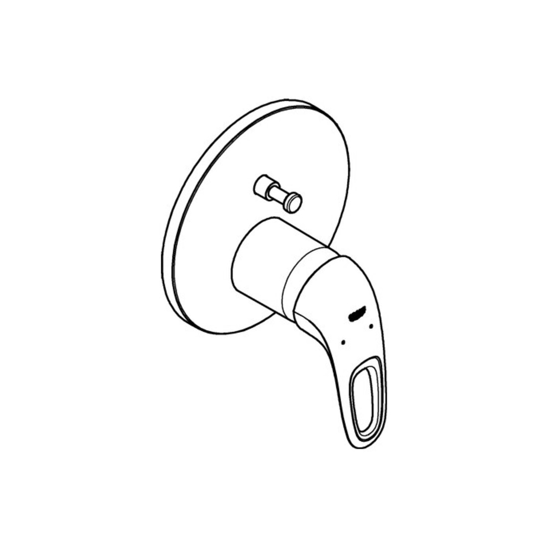 Grohe Kit de montage Eurostyle UP-WA.-EHM, levier métal chromé, blanc