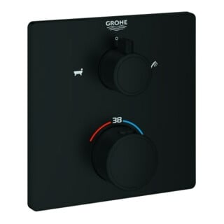 Grohe Kit de montage fini Grohtherm UP-WA-THM avec 2 voies, carré, bleu mat