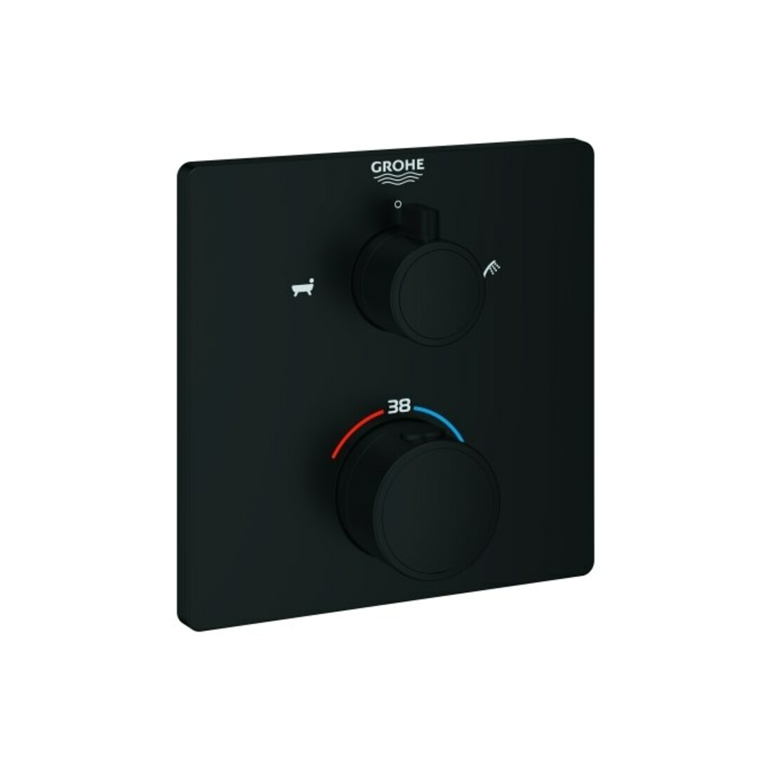 Grohe Kit de montage fini Grohtherm UP-WA-THM avec 2 voies, carré, bleu mat