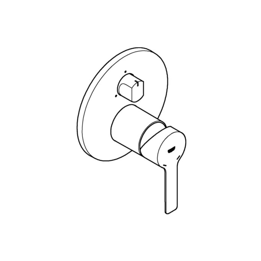 Grohe Kit de montage fini Lineare UP-EHM, avec inverseur 3 voies, chrome