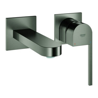 Grohe Kit de montage fini PLUS Robinet mural 2 trous, A 14,7 cm, gris foncé courbé