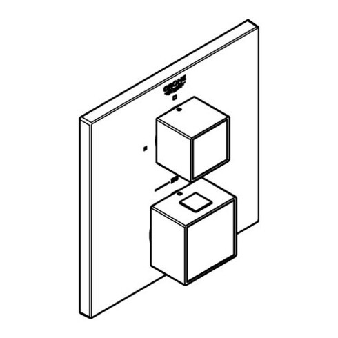 Grohe Kit de montage Grohtherm Cube thermostatique encastré, avec vanne d'arrêt, chrome