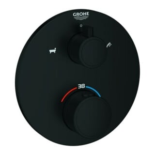 Grohe Kit de montage Grohtherm mitigeur thermostatique baignoire encastré, 2 voies, rond, bleu mat