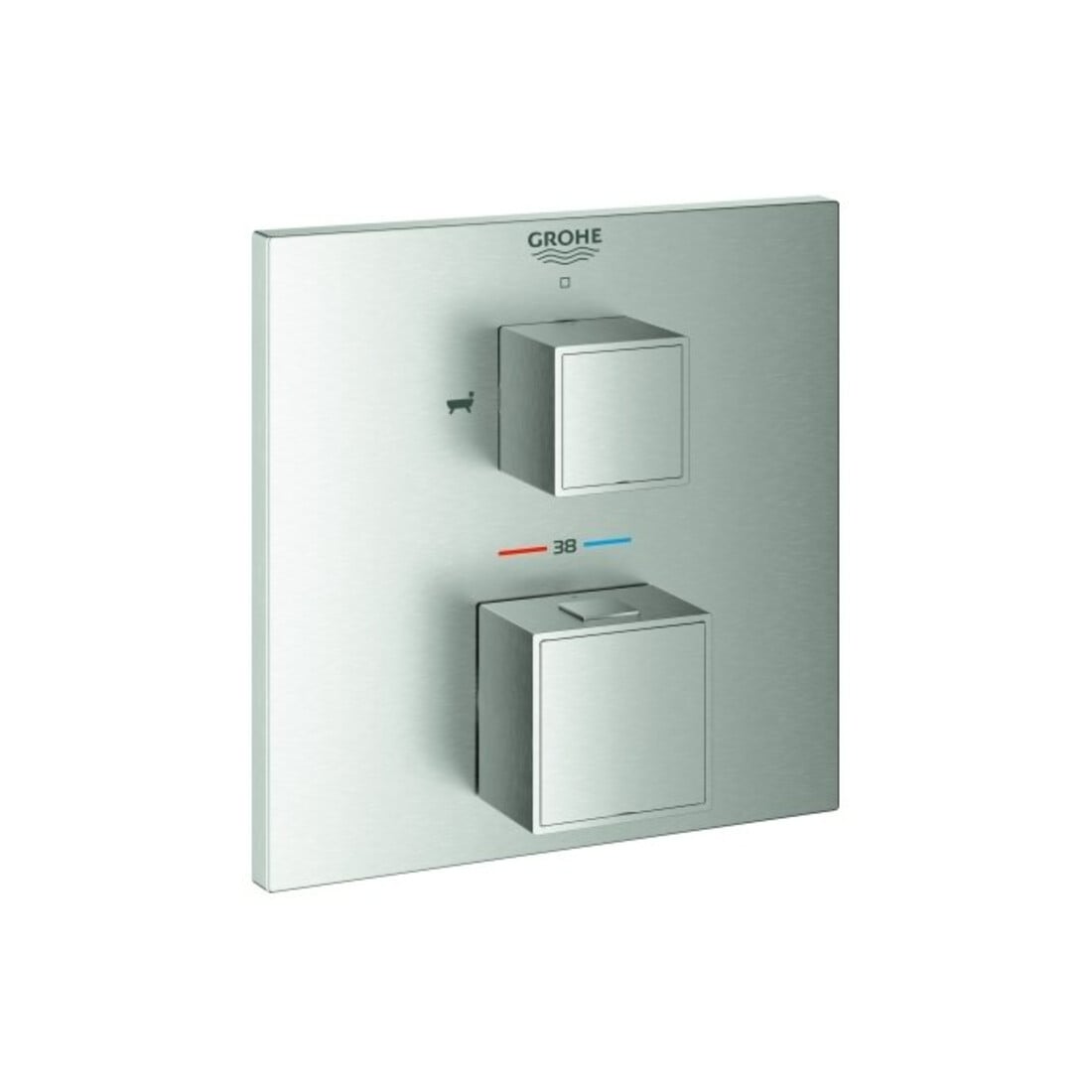 Grohe Kit de montage prêt à l'emploi Grohtherm Cube UP-WA-THM, avec conversion 2 voies int., superposé